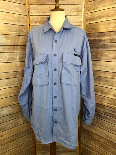 Exofficio Mens Light Blue Double Pocket 