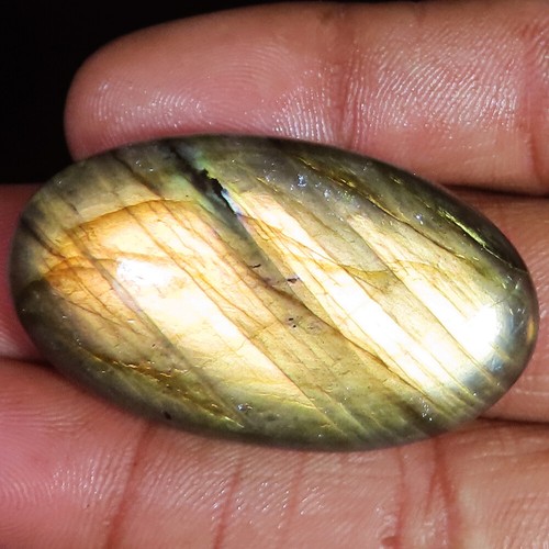 66.50 Cts Multi Couleur Labradorite Ovale Cabochon Ample Pierre