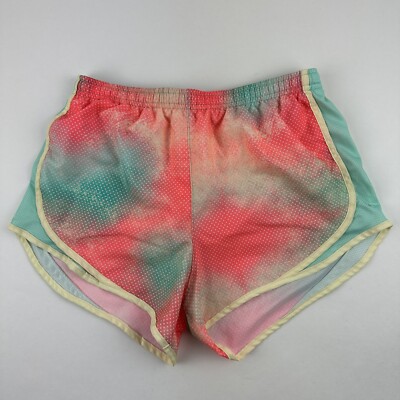 Varsity Spirit Short Womens Small Green Pink Tie Dye