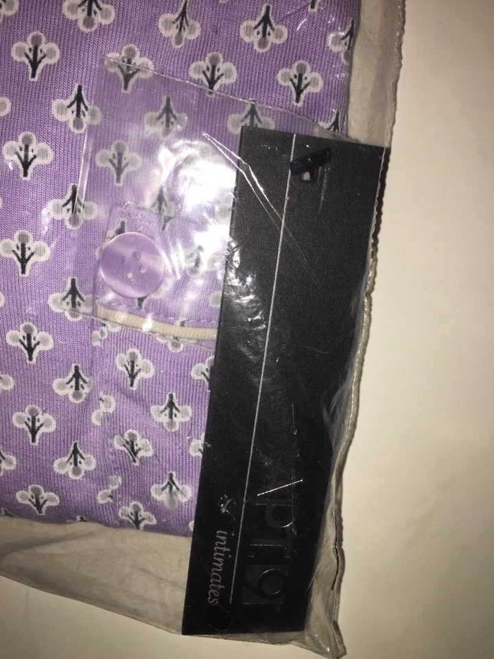 Camisa para dormir APT.9 para mujer tejida cuello muesca manga 3/4 "PURPLE DITSY" M NUEVAS etiquetas Foto 4 de 4
