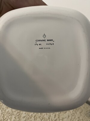 VINTAGE CORNING WARE 2 1/2 quart Casserole Dish WITH LID Rare