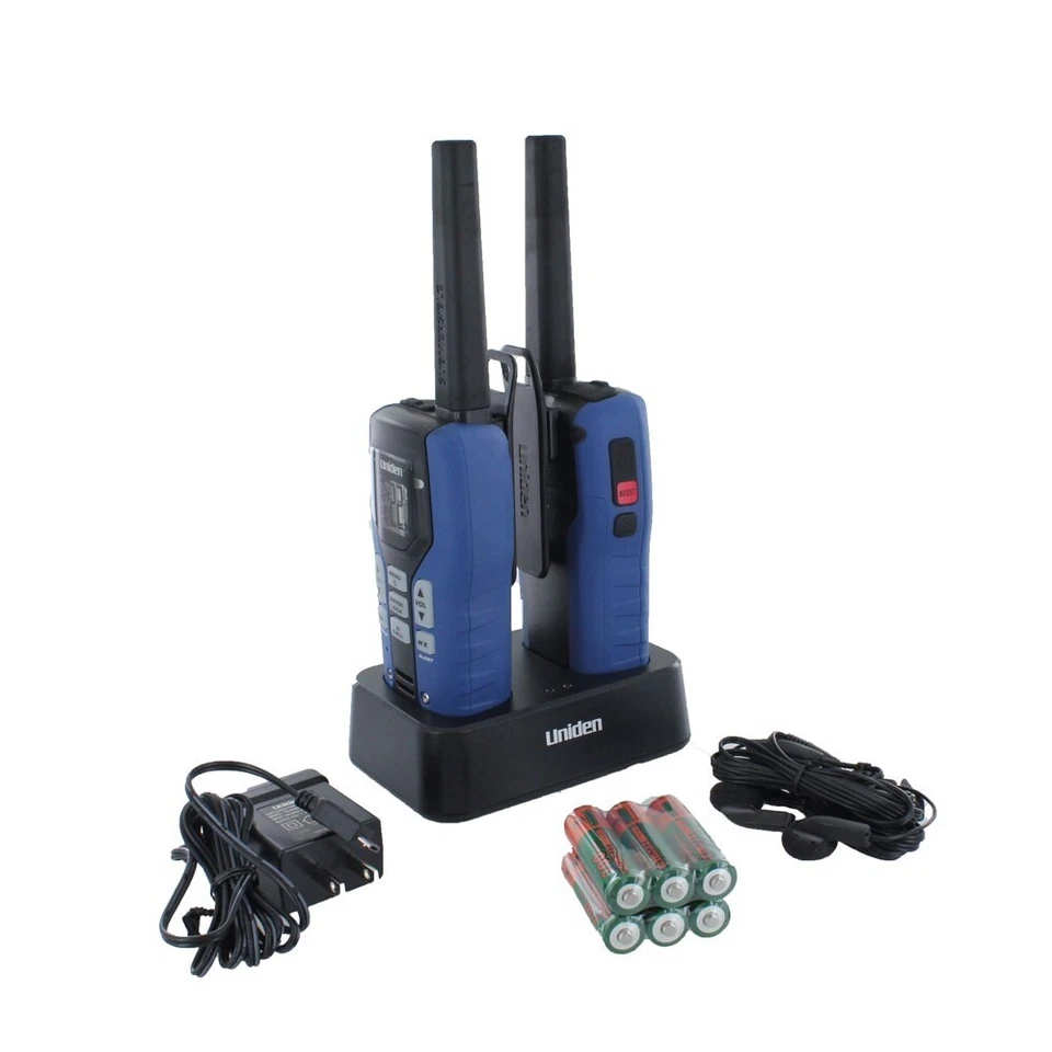 Uniden Walkie Talkie  Radio Set Outdoor Headset Kit Waterproof Rechargeable NOAA - Image 3 of 4