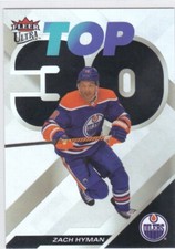 2022/23 FLEER ULTRA..ZACH HYMAN..TOP 30..CARD # T3-21..OILERS..COMBINED SHIP