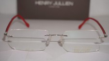 HENRY JULLIEN Eyeglasses Rimless Carbon Fiber Red HJARPE443 C5301R04 52 17 145
