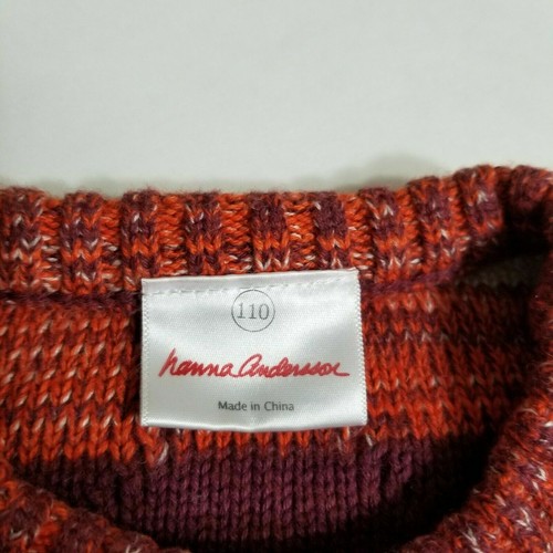 Boys Hanna Andersson Stripe Cable Knit Wool Blend Pullover Sweater Size 110 5 - Picture 5 of 5