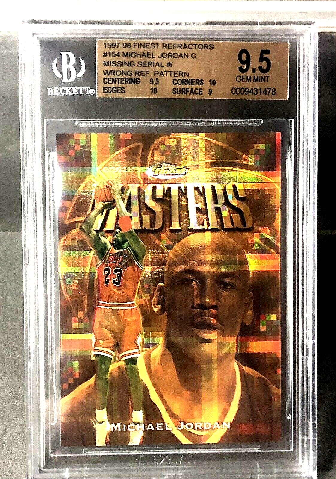 1997-98 Topps Finest - Rare - Gold Embossed Refractor #154 Michael 