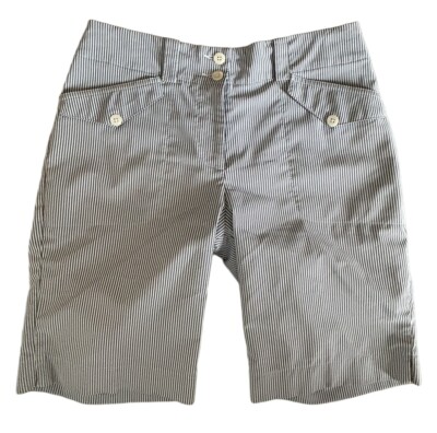 Nike Golf Performance Shorts Womens Dri-Fit Gray Strip Neon