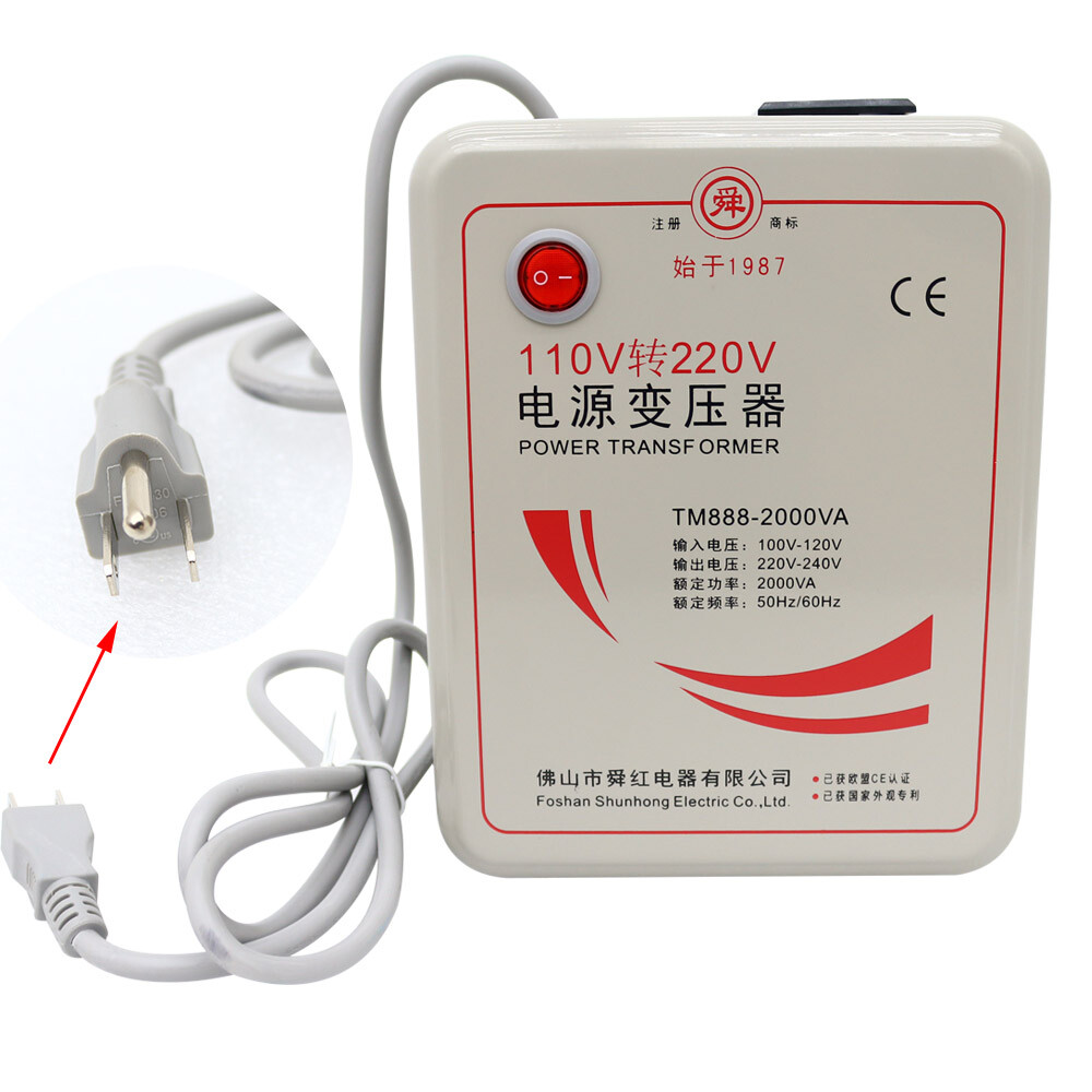 110V Convert to 220V Transformer 1500W Power Inverters Adapter, US