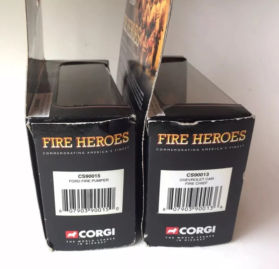2001 Corgi Fire Heroes LOT Ford Fire Pumper / Chevrolet Car Fire Chief - Image 3 of 4