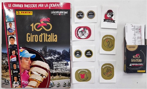 ALBUM FIG. GIRO D'ITALIA 100 PANINI 2017 COMPLETO + BOX CARD TAPPE +7 CARD EXTRA - Foto 2 di 13