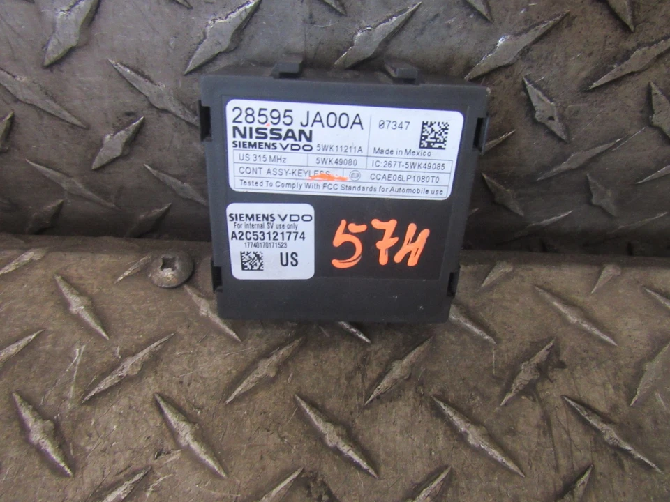 07 - 08 MÓDULO DE CONTROL SIN LLAVE NISSAN ALTIMA 28595 JA00A Foto 4 de 4