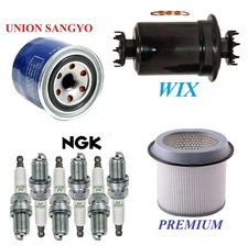 Tune Up Kit Filters Cap Wire Spark Plugs For MITSUBISHI SIGMA V6 3.0L 1989-1990