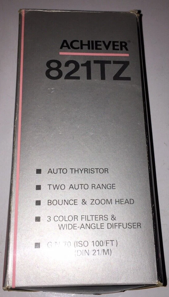 NEW vintage Achiever 821TZ auto thyristor electronic flash with filters & box - Image 2 of 4
