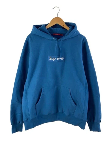Supreme Felpa con Cappuccio 23AW BOXLOGOFOODIE XL COTONE Blu SOLIDA Usata