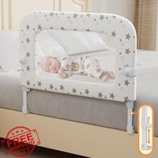 Deeteck 32" Foldable Toddler Bed Rail Guard Height Adjustable Portable
