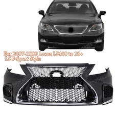 F Sport Style Front Bumper Conversion Kit For Lexus LS460 2007-2009 w/ Fog Light