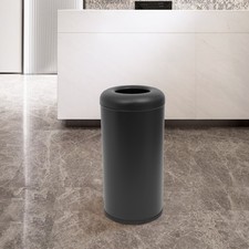 Cylindrical,Open-Top Rubbish Bin,Industrial W...