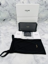 CELINE Sunglasses Case,White Box,Black Wide Case,Drawstring Bag,Boxed,Cloth,Card