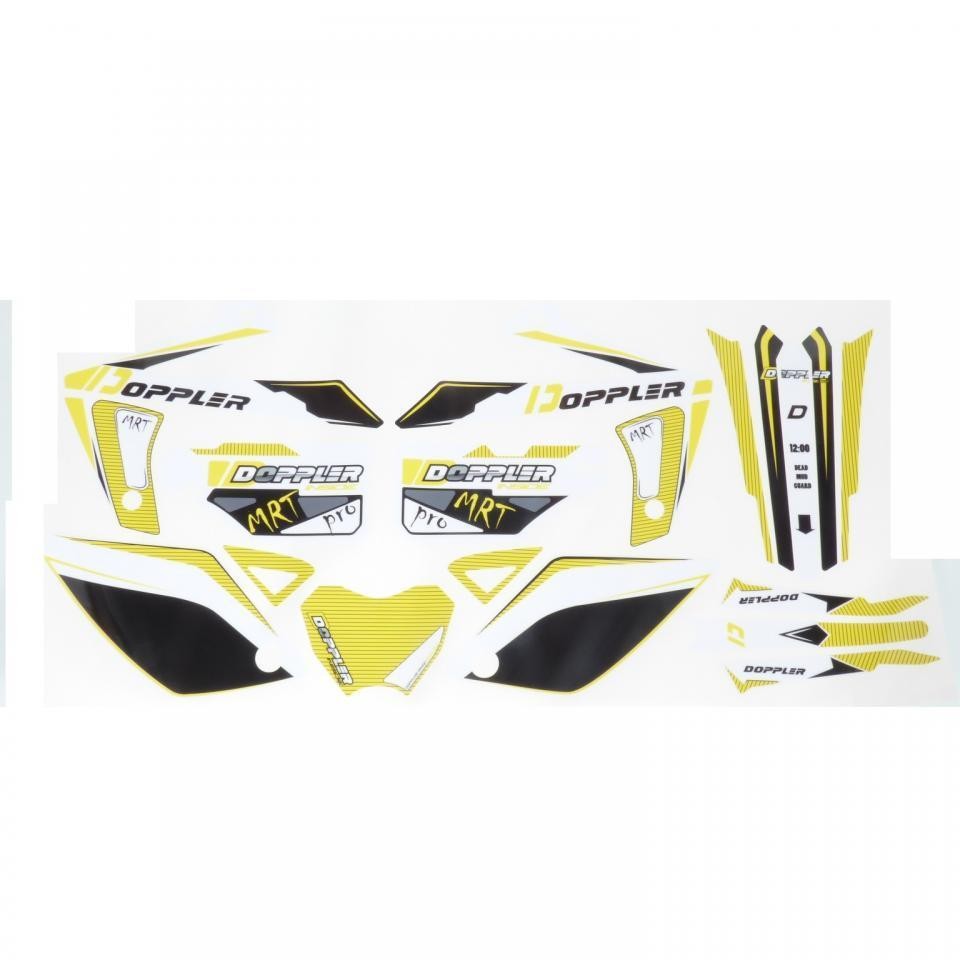 Kit autocollant stickers Doppler jaune Rieju 50 MRT carénage moto 19 pièces