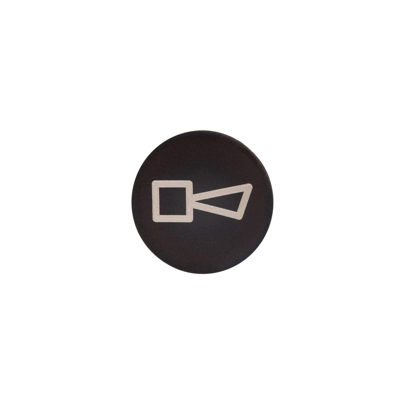 Pushbutton Insert 22mm Flat Black with RMQ Symbol Titanium 218183