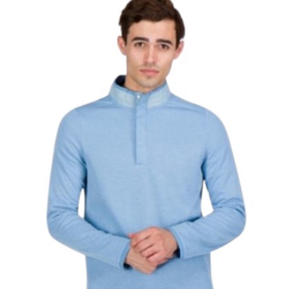 МУЖСКОЙ СВИТЕР С ИМИТАЦИЕЙ ШЕИ THREE SIXTY SIX - РАЗМЕР 3XL - ТЕМНО-СИНИЙ