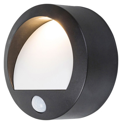 Rabalux LED Außenwandlampe 1.5W, Bewegungs- & Dämmerungssensor, IP44, Schwar