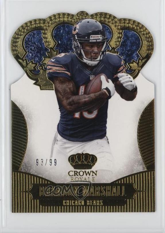 2013 Panini Crown Royale Gold Die-Cut Crown 93/99 Brandon Marshall #15 0nr3