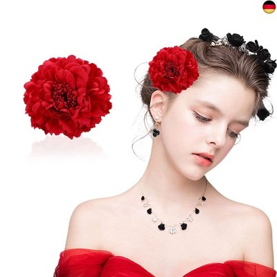 VIKSAUN Chiffon Blumen Blütenblatt Haar Clip Barrettes Zubehör Alligator Clip M