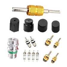 16 PCS Air Conditioning Valve Core Kit, R12 R134a Sealing Cover A/C