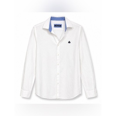 Armata Di Mare White Casual Button Down Shirt LINEN resortwear