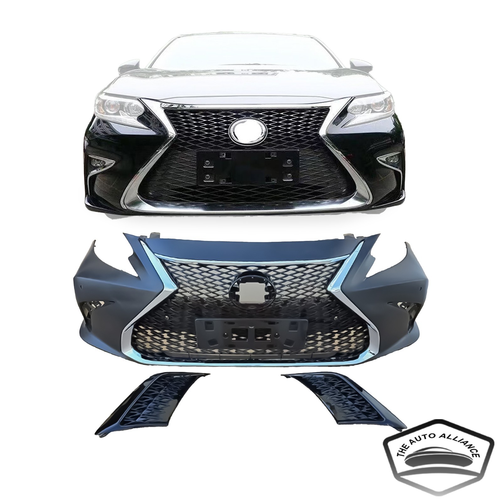 For 2016-2018 Lexus ES350 ES300h Conversion to 2019 Sport Style Front Bumper Kit
