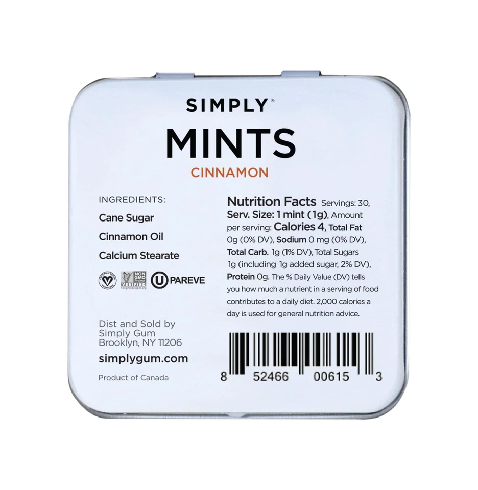 Cinnamon Breath Mints | Pack of 6 | Vegan, Non-GMO, Aspartame-Free - Image 2 of 4