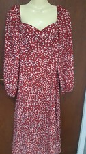 Shein Long Red Dress Boho Off Shoulder Size M