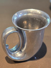 Vintage Duratale By Leonard Pewter Horn Tankard Mug Made In Italy - Dad Engraved — photo 1