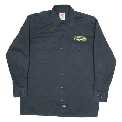 DICKIES Nokian Tyres Herren Worker Hemd Schwarz Langarm M
