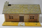 Vintage 1950s Marx Fort Dearborn stockade playset tin toy log cabin building