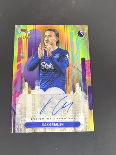 Topps 2025-26 Premier League Finest #FA-JG Jack Grealish Gold Auto /50