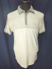CALVIN KLEIN Short Sleeve Collared Polo Shirt Men's Size L White