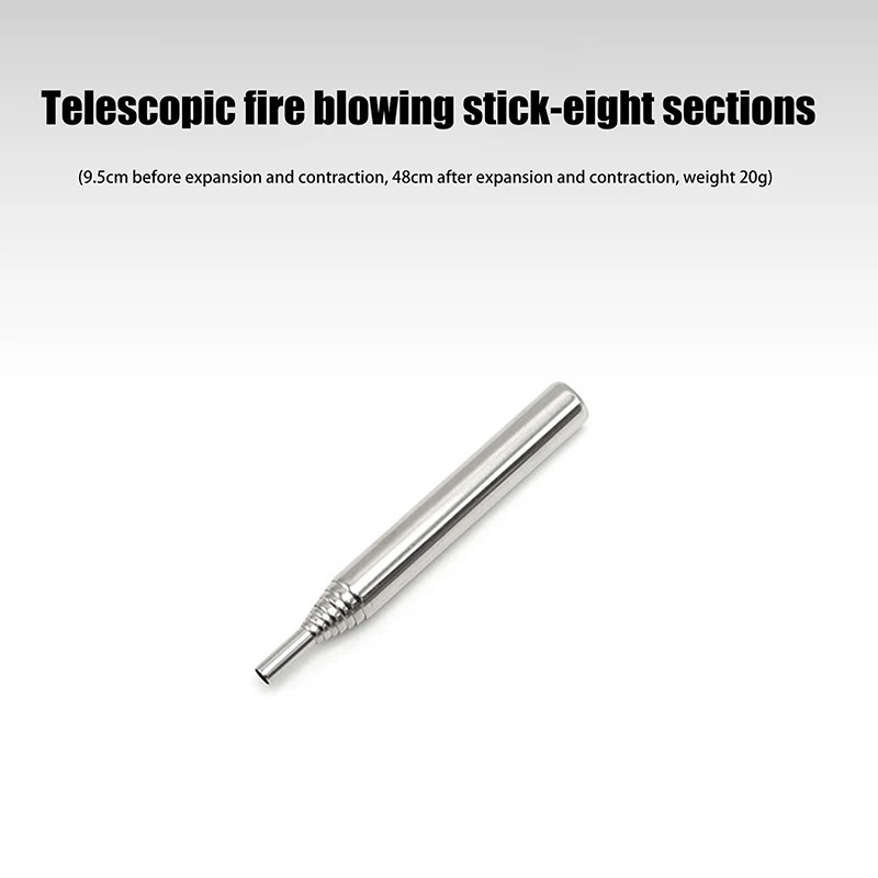 Outdoor Survival Portable Fire Blow Pipe, Retractable Camping Blow Tube, Fire St