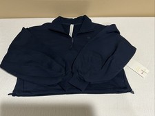 Lululemon Cotton Terry Tennis Half Zip Sweatshirt Women’s Size M New With Tags!