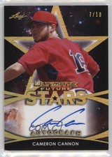 2019 Leaf Ultimate Future Stars Gold Spectrum 7/10 Cameron Cannon Auto 1b8
