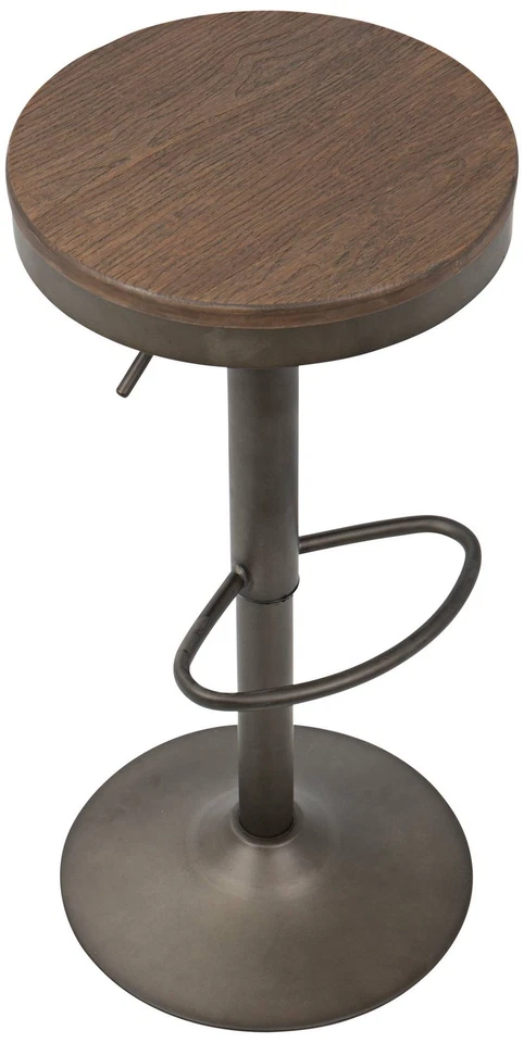 Antiguo juego de 2 taburetes de bar giratorios de 31 1/4" de alto isla de mostrador de cocina moderna Foto 4 de 4