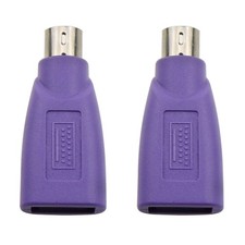 2 Pcs USB Female to PS/2 Male Converter Adapter for Mouse Keyboard Scanner