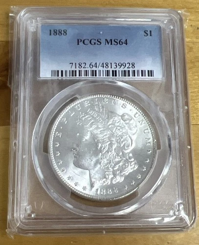 1888 Morgan Silver Dollar PCGS MS 64