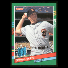 Steve Decker Rookie #428 1991 Donruss San Francisco Giants Baseball Card MLB. rookie card picture