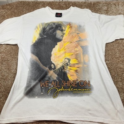 John Lennon Zion Rootswear We All Shine On Beatles T-Shirt Mens Large 2011