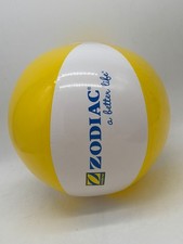 Zodiac Yellow White Inflatable Beach Balls 15-Inch Diameter Lot Of 20 Great Fo