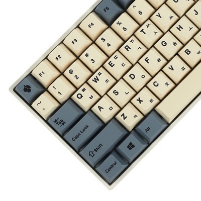 145 Apricot Yellow Korean Dye-Sub Mac Keycaps Thick PBT Cherry Profile Key ca...
