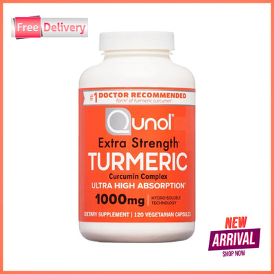 Qunol Extra Strength Tumeric Curcumin Complex 1000mg 120 Capsules