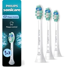 Sonicare C2 Plaque Control Brush Heads - 3 Pack, Gentle & Effective Cleaning
